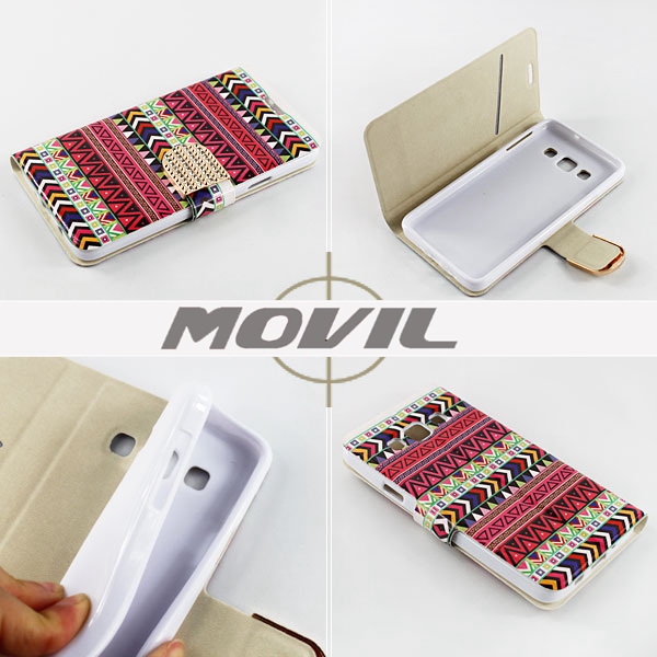 NP-2044 Flor PU funda para Samsung Galaxy A3 A300F A300FU-6